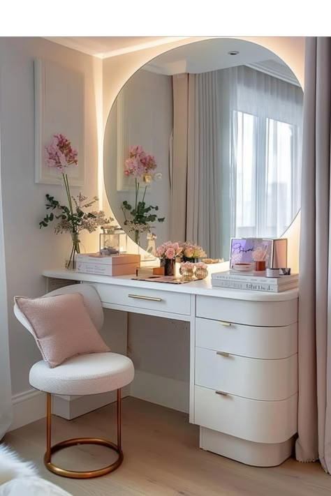 Master Bedrooms Dressing Table, Cute Modern Bedroom Ideas, Beauty Corner Ideas Bedrooms, Vanity Table Ideas Bedroom, Dressing Table Ideas Bedroom Modern, Bedroom Table Ideas, Bedroom Design Elegant, Dressing Table Ideas Bedroom, Dressing Table Design Bedrooms