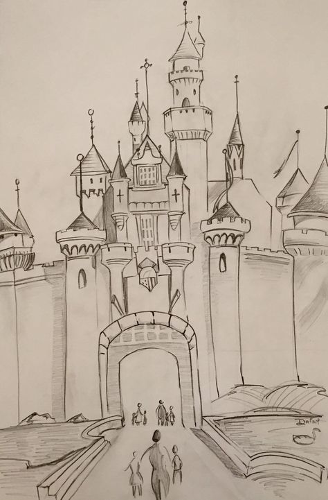 A personal favorite from my Etsy shop https://www.etsy.com/listing/247445138/disneyland-castle-disney-sketch-original Disneyland Drawing, Disney Castle Sketch, Disney World Castle Drawing, Disneyland Coloring Pages, Disneyland Sketch, Disneyland Castle, Line Sketch, Disney Sketches, Sketches Easy