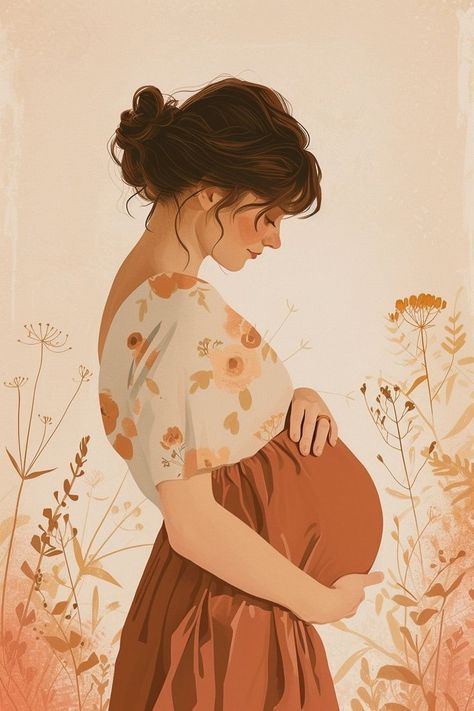 Professional illustrations services on Fiverr. Talented freelance illustrators turn ideas into Art. Digital & hand-drawn illustrations. Maternity Drawing, Pregnant Illustration Art, Pregnancy Cartoon, Pregnant Illustration, Pregnant Art, Maya Devir, Motherhood Illustration, Pregnancy Images, Pregnancy Illustration