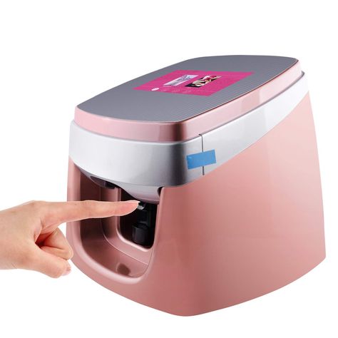 What’s better than the hottest nail trends of the season? A machine to apply it for you! This little digital wonder prints photos and abstract designs on your nails, taking just 20 seconds/nail. Wifi-enabled and super sleek, it’s your own portable nail expert for an anytime manicure & nail job! UniqueGifts #ThingsIdesire #desirablestuff #giftideas #Nailart #NailPainter #DigitalNailPaint #forher Nail Printer Machine, Digital Nail Art, Nail Art Machine, Nail Art Printer, Nail Printer, Nails Care, Mobile Nails, Nail Art Pictures, Nail Art Techniques