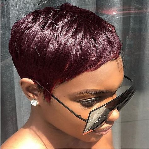 Pixie Wigs For Black Women, Wigs For Black Women Short, Black Pixie Cut, Pixie Wigs, Short Pixie Wigs, Pixie Cut Wigs, Pixie Wig, Wigs Glueless, Short Human Hair Wigs