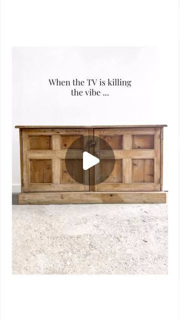 East End Salvage on Instagram: "Remember to think outside the box when you are shopping for antiques. Love this idea! One of our clients bought this English sideboard from us at the Round Top Antique Show and transformed it into a stylish television console! 💡  With the help of a skilled carpenter, they installed a TV lift mechanism inside the cabinet, allowing them to hide it away when not in use. 📺✨  This creative transformation perfectly embodies our motto #buyoldmakenewloveagain. What do you think? Share your thoughts below!  🛠️ (Nice work Tad!)" English Sideboard, Tv Lift Mechanism, Television Console, Round Top Antiques, Tv Lift Cabinet, Cabinet Inspiration, Tv Lift, Tv Sideboard, Antique Show