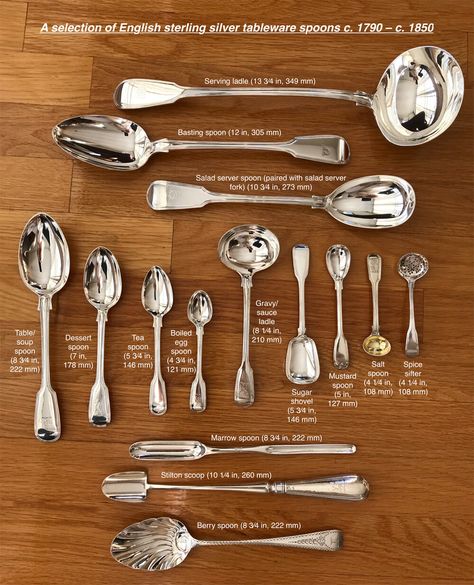 Types Of Spoons, Dinning Etiquette, Table Setting Etiquette, Steak Doneness, Spice Combinations, Table Etiquette, Types Of Potatoes, Spoons And Forks, Dining Etiquette