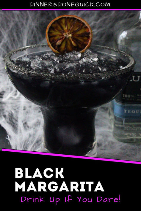 Get spooky this Halloween with the Black Margarita! A chilling twist on the classic margarita with a jet-black color that’s perfect for haunted gatherings. This eerie cocktail pairs bold tequila flavors with a splash of lime, creating a drink that's both delicious and visually striking. Impress your guests with this black magic in a glass—serve it at your Halloween party and watch them come back for more! Try this today! 🎃🍹 #BlackMargarita #HalloweenMargarita #HalloweenDrinks #TequilaCocktails Halloween Party Margarita, Lump Of Coal Margarita, Halloween Drink With Tequila, Black Margarita Recipe Halloween, Halloween Cocktails With Tequila, Halloween Margarita Punch, Black Magic Margarita, Black Margarita Recipe, Halloween Margaritas For A Crowd