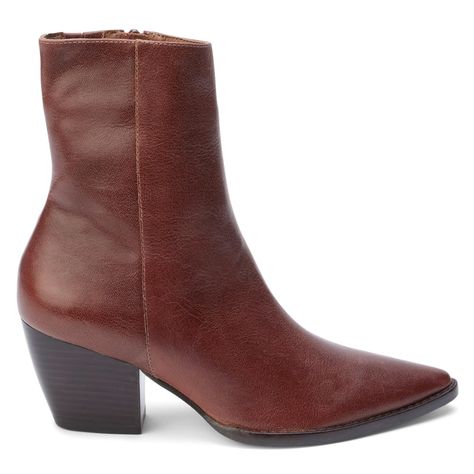 PRICES MAY VARY. Leather upper 7 inch shaft height and 10 inch circumference Pointed toe 2 1/2 inch heel height Padded insole A Legacy Style, Western-Inspired Modern Ankle Boot With A Pointed Toe. Matisse Boots, Brown Casual Boots, Zipper Heels, Favorite Boots, Wide Boots, The Seasons, Get Better, Casual Boots, Stacked Heel