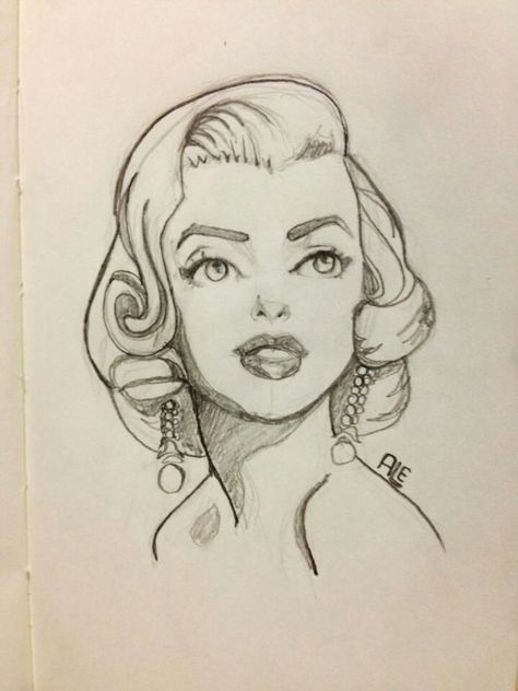 Marilyn Monroe 심플한 그림, Drawing Hands, Marilyn Monroe Art, Drawing Faces, Cool Sketches, Art And Illustration, Illustration Inspiration, Drawing Tutorials, Op Art