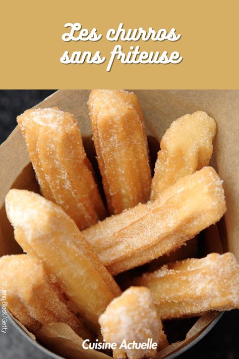 La recette des churros sans friteuse #recette #recettefacile #churros Baked Mac And Cheese Recipe, Churros Recipe, Desserts With Biscuits, Easy Homemade Recipes, Crinkle Cookies, Easy Cooking Recipes, Donut Recipes, Beignets, Vegetarian Dishes