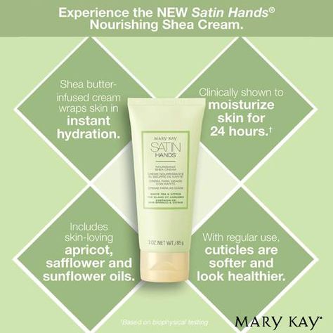 Satin Hands Hand Cream www.marykay.ca/megane Mary Kay Career, Mary Kay Christmas, Pamper Skin, Mary Kay Inspiration, Mary Kay Satin Hands, Oriflame Beauty Products, Mary Kay Marketing, Imagenes Mary Kay, Mary Kay Party