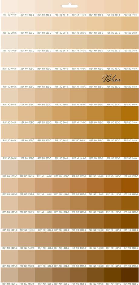 Pantone tea chart, for use in office tea rooms. Mine's a number 1406-C, please. Skin Tone Chart Art Color Palettes, Tan Skin Color Palette Drawing, Colour Swatch Template, Brown Color Pallete Code, Tea Chart, Blank Swatch Chart, Office Kitchens, Skin Color Chart, Biscuit Color