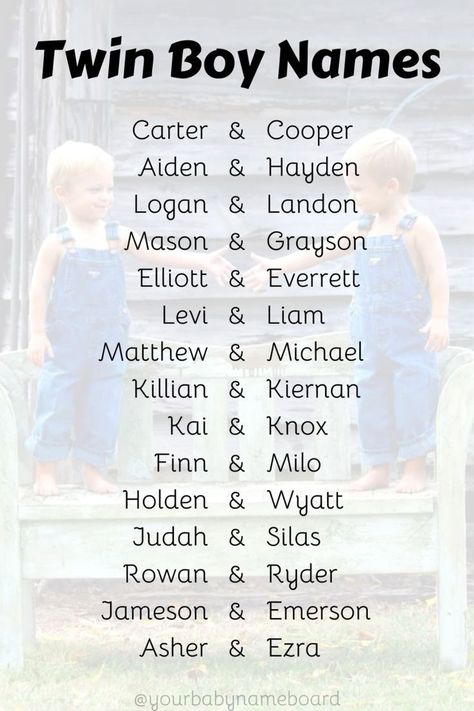 Twin Name Ideas, Boy Twin Names, Twin Names Boy And Girl, Names For Twins, Twin Baby Names, Twin Boy Names, Twins Boys, Meaningful Baby Names, Twin Names