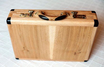 Wooden briefcase. Wooden Briefcase, Homemade Tools Woodworking, Table Saw Table, Secret Lock Box, Wood Box Design, Kids Woodworking, Table Saw Station, Press Table, Woodworking Gifts