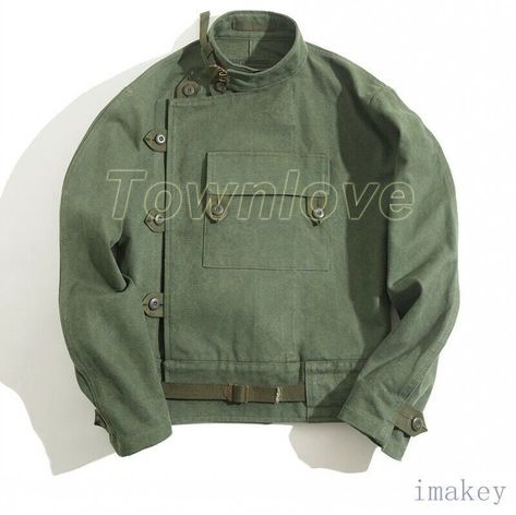 Retro Swedish Motocycle Jacket Men's Workwear Army Green Canvas Tooling Coat Hot | eBay Motorcycle Men, Retro Jacket, Mens Workwear, Army Jacket, Urban Street Style, Kew Gardens, Cargo Joggers, Military Inspired, Urban Outfits