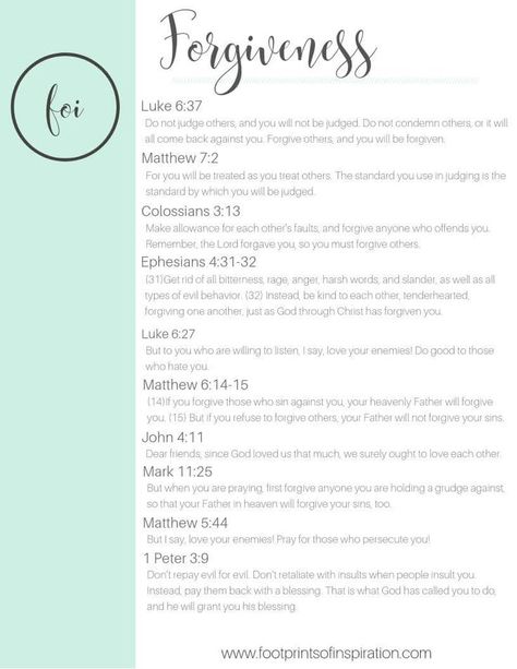 10 Scriptures to Help You Forgive #footprintsofinspiration #freeprintable #forgive #forgiveness #scripture #biblestudy #forgiving Scripture About Forgiving Others, Forgive Scriptures, Forgiveness Bible Study, Forgiveness Scriptures, Bible Forgiveness, Bible Verses About Forgiveness, Retreat Activities, Bible Decor, Sister Forever