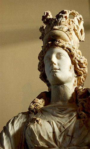 Tyche - goddess of fortune and luck Tyche Goddess Aesthetic, Tyche Aesthetic, Tyche Goddess, Goddess Fortuna, Greek Goddess Aesthetic, Ancient Crete, Aesthetic Greek, Percy Jackson Cabins, Goddess Names