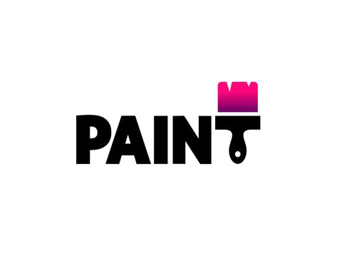 #verbicon #Paint - logo by Aditya Chhatrala #paint #logo #branding Painting Logo Design, Paint Typography, Minimal Logo Branding, Paint Logo, Painting Logo, Typographic Logo Design, Decor Logo, Gradient Logo, Logo Unique