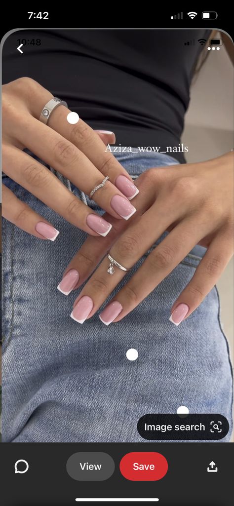 Conquete Nails, Nails September 2023, Biab Nails French, Hard Gel Nails Natural, Pink Base French Nails, September Gel Nails, Classy Nails Short, Nail Art Step By Step, Short Classy Nails