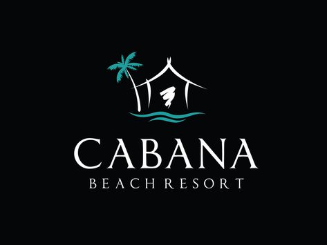 Beach Resort Logo, Resort Logo Design, Cabana Beach, Resort Logo, Beach Resort, Beach Resorts, Global Community, Creative Professional, Logo Design