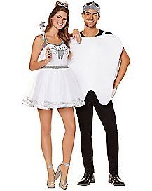 Couples Halloween Costumes | Group Halloween Costumes - Spencer's Tooth Fairy Costume, Halloween Costumes Group, Tooth Costume, Tooth Fairy Costumes, Best Dressed Award, Couples Halloween Costumes, Fairy Costumes, Popular Costumes, Couples Halloween