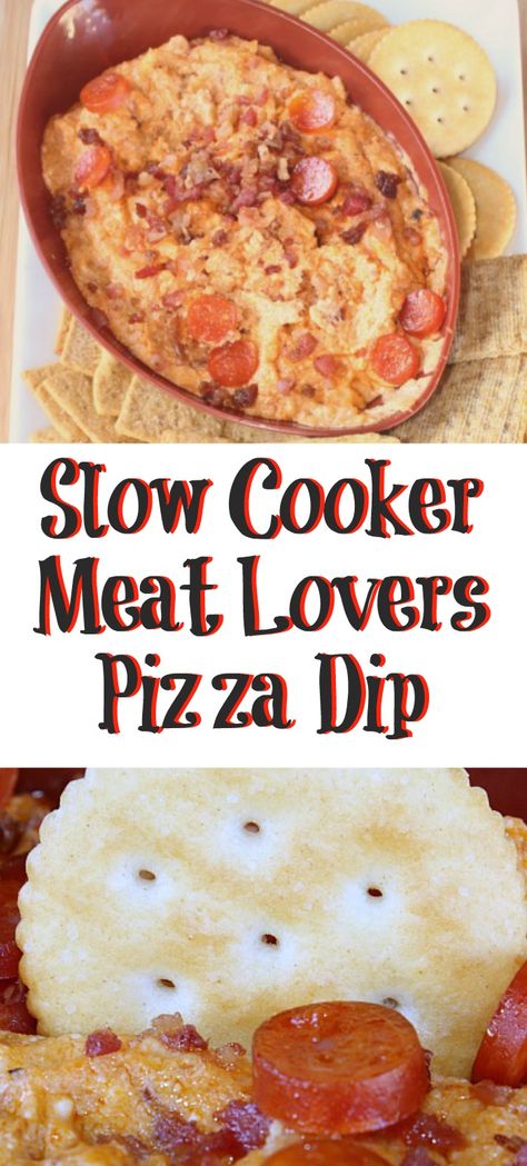 Slow Cooker Meat Lovers Pizza Dip - Cook Eat Go Pizza Dip With Cream Cheese Crock Pot, Crock Pot Pizza Dip, Slow Cooker Pizza Dip, Pepperoni Pizza Dip Crockpot, Slow Cooker Meatballs Grape Jelly, Meat Lovers Pizza Dip, Hot Pizza Dip Pampered Chef, Slow Cooker Meat, Crockpot Appetizers