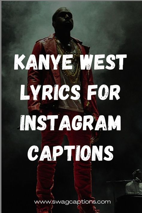 Discover the perfect Kanye West lyrics to level up your Instagram game! From "Donda" to "Jesus Is King," this article unveils the best lines for captivating captions. Elevate your feed with Kanye's poetic genius and leave a lasting impression on your followers. #KanyeWestLyrics #InstagramCaptions #Donda #JesusIsKing #KanyeQuotes #CaptionsWithKanye #KanyeWisdom #CreativeCaptions #InspirationalLyrics #FeedGoals King Captions For Instagram, Kanye Captions, Kanye West Lyric Tattoo, Kanye Captions For Instagram, Kanye Quotes Lyrics, Best Rap Lyrics For Captions, Kanye West Instagram Captions, Kanye Love Quotes, Rap Lyrics For Instagram Captions