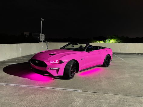 My pink Barbie mustang gt convertible! Pink Ford Mustang Gt, Pink Convertible Mustang, Hot Pink Mustang, Pink Mustang Gt, Convertable Mustang, Convertable Cars Aesthetic, Pink Ford Mustang, Hot Pink Convertible, Pink Convertible Car