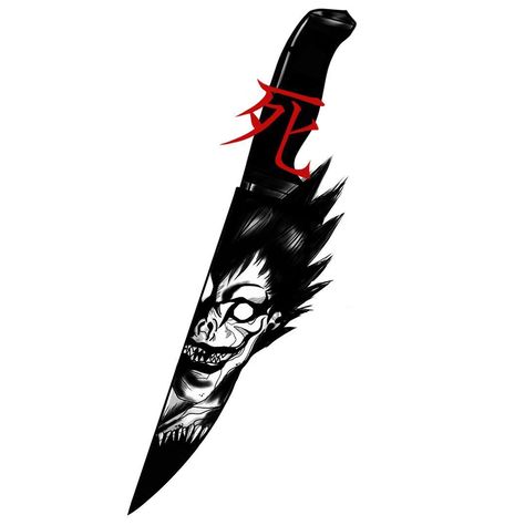 Milano  resident Worthing  19/28 sept Lyon  12/14 October Bergamo  27-28 ottobre Barcelona  2/4 November #deathnote #ryuk #manga Anime Knife Tattoo, Ryuk Tattoo, Anime Knife, Knife Tattoo, Engraved Pocket Knives, Note Tattoo, Trash Polka, Tattoo Life, Pocket Knives