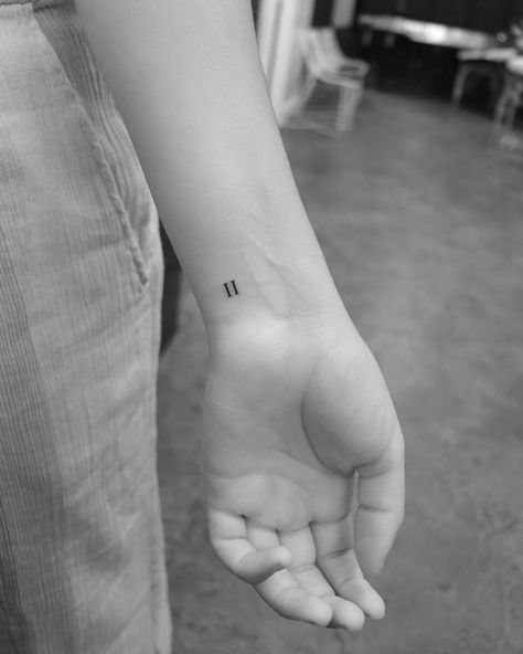 Small Rib Tattoos, Equal Sign, Heart Tattoo Wrist, Wrist Tattoo Ideas, Wrist Tattoo Designs, Roman Numeral Tattoos, Number Tattoo, Number Tattoos, Explore Tattoo