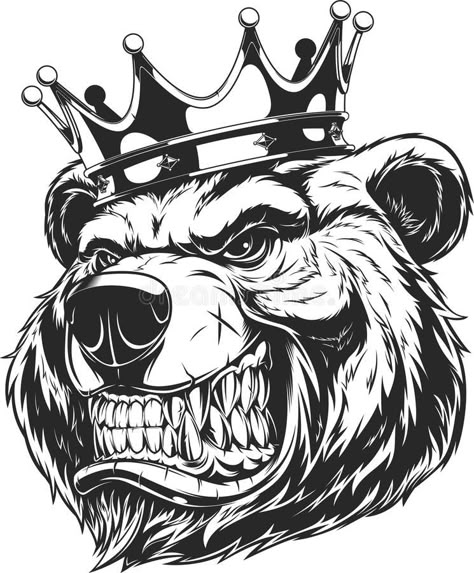 Grizzly Bear Tattoos, Bear Tattoo Designs, Angry Bear, Bear Vector, Bear Tattoos, Bear Drawing, Bear Tattoo, Tattoo Stencil Outline, Bear Art