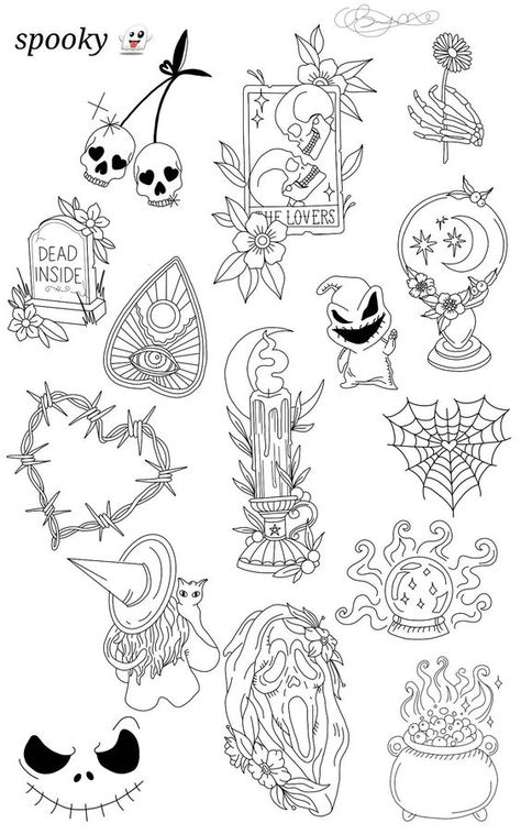 Simple Salem Tattoo, Witchy Tattoo Ideas Crystals, Easy Witchy Tattoos, Spooky Linework Tattoo, Witchy Tattoo Ideas Witchcraft, Tattoo Template Printables, Witchy Flash Tattoo, Simple Witchy Tattoos, Witchy Tattoo Designs