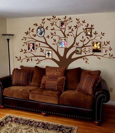 Amazon.com: MAFENT Giant Family Photo Tree Wall Decal Mural Art Vinyl Wall Stickers Living Room Baby Room Decor (Black) : Tools & Home Improvement Family Tree Photo Wall, Family Photo Tree, Family Tree Mural, Family Tree Photo Frame, Family Tree Photo, Large Family Photos, Family Wall Decals, Tree Mural, Family Photo Frames