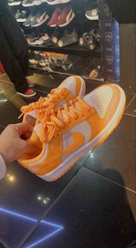 Peach And Cream Dunks, Peaches And Cream Dunks, Peach Cream Dunks, Nike Dunk Low Peach Cream, Orange Jordans, Orange Jordan, Duck Shoes, Basket Nike, Jordan 4s