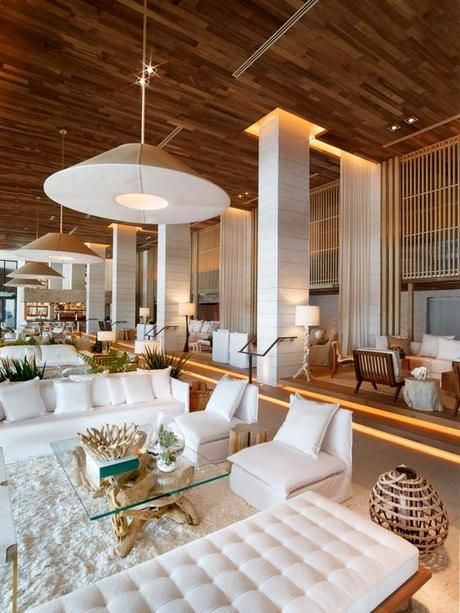 Café Design, Armani Hotel, Hotel Lobby Design, South Beach Hotels, Hotel Inspiration, 1 Hotel, Hotel Lounge, Casa Country, Lobby Interior