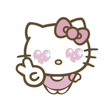 Hello Kitty Pfp, Kitty Pfp, Silly Things, Heart Eyes, Girly Things, Hello Kitty, Trees, Kitty, Pink