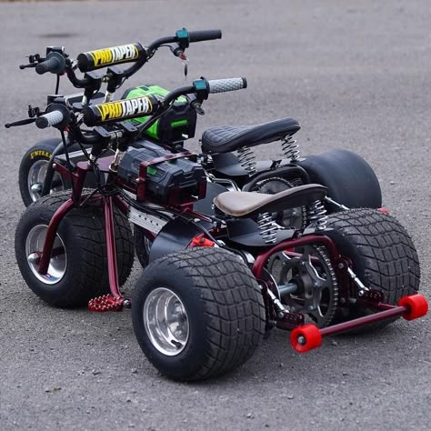 Mini bike trikes Mini Trike, Go Kart Designs, Mini Motorbike, Homemade Go Kart, Go Kart Parts, Custom Trikes, Diy Go Kart, Drift Trike, Trike Motorcycle