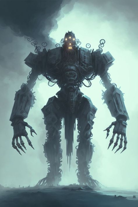 Giant robot design concept art; Generated with Midjourney AI. Robot Concept, Giant Robots, Robot Design, Robots Concept, Robot Concept Art, Design Concept, Concept Design, Concept Art, Art