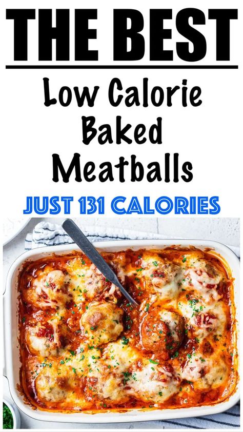 Healthy Baked Meatball Casserole Recipe Baked Meatball Casserole, Weight Watchers Meatballs, Low Calorie Spaghetti, Meatball Parmesan, Meatball Casserole Recipe, Low Calorie Baking, Baked Meatball Recipe, Healthy Meatballs, Healthy Clean Eating Recipes