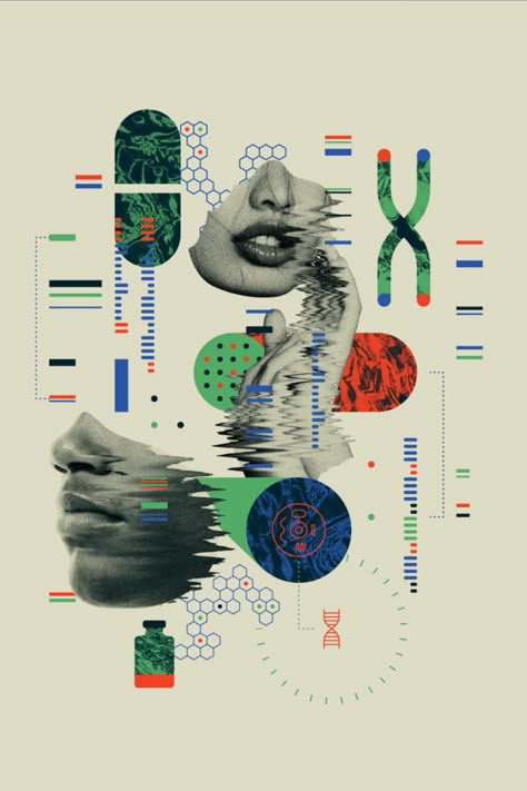 Synthetic Biology, Speculative Design, The Fountain Of Youth, Digital Story, Medical School Motivation, Infographic Illustration, Collage Techniques, Fountain Of Youth, Collage Illustration