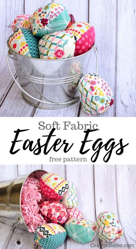 Soft Fabric Easter Egg - Free Sewing Pattern - Orange Bettie Fabric Easter Eggs, Spring Sewing, Easter Egg Pattern, Easter Fabric, Front Porch Christmas Decor Ideas, Porch Christmas Decor Ideas, Porch Christmas Decor, Front Porch Christmas, Christmas Decor Ideas Diy