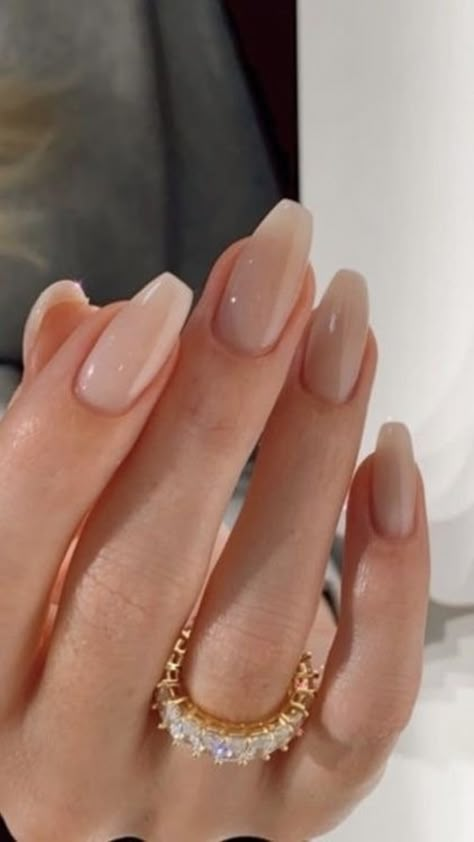 Nude Gloss Colors Nail Short Almond Coffin Round Nail Tips - Etsy Short Classy Nails, Milky Nails, Casual Nails, Colorful Nails, Round Nails, Neutral Nails, Nature Tattoos, Classy Nails, Elegant Nails