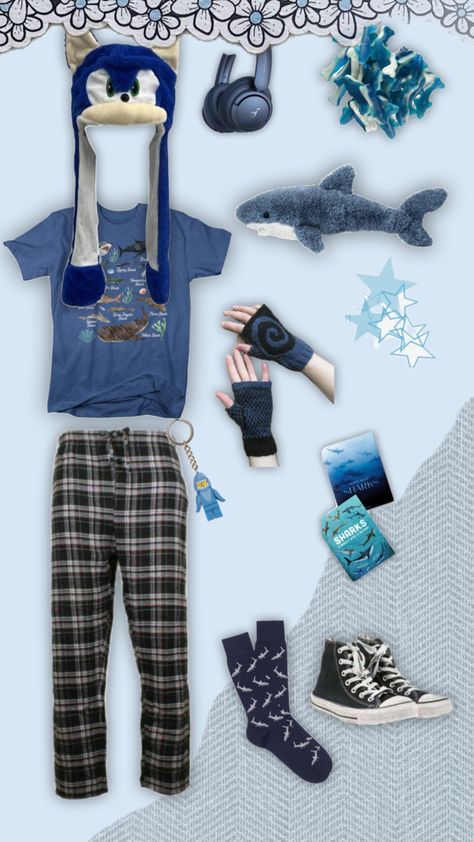 #shark #sharkoutfit #sonic #soniccore #blue #fit #outfit #blueoutfit #bluecore #silly #pajamas #lazyoutfit #comfy #comfyoutfit Lazy Outfits, Blue Outfit, Comfy Outfits, Sonic, Pajamas, Blue