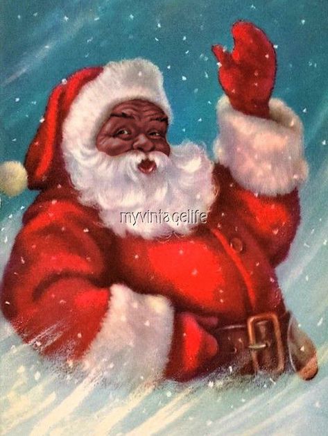 Soulful Christmas, Black Christmas Cards, Christmas Greetings Messages, Black Santa Claus, Black Christmas Decorations, Merry Christmas Gif, Merry Christmas Pictures, Merry Christmas Images, Black Santa