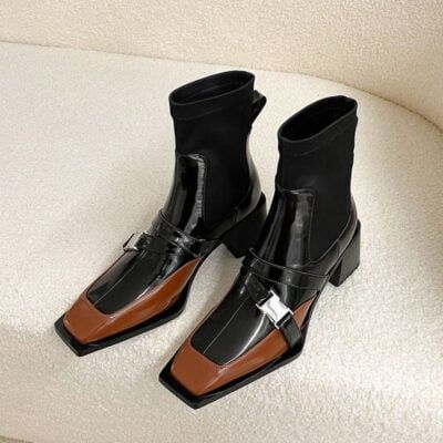 Heal Boots, Chiko Boots, Square Boots, Chiko Shoes, Square Shoes, Rough Heels, Square Toe Shoes, Square Toe Boots, Block Heel Ankle Boots