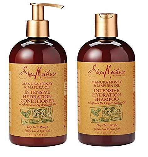 Low porosity daily shampoo - SheaMoisture Manuka Honey & Mafura Oil Intensive Hydration Shampoo & Conditioner | Set of 2 | 13 fl. Oz. each Shea Moisture Shampoo, Shea Moisture Manuka Honey, Honey Skin, Low Porosity Hair, Good Shampoo And Conditioner, Low Porosity, Low Porosity Hair Products, Shampoo And Conditioner Set, Shampoo For Curly Hair