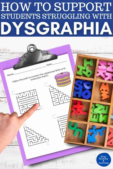 Unlock essential strategies to support students with dysgraphia. From accommodations to explicit instruction methods, discover ways to enhance learning experiences. Explore alphabet activities, phonics, and specialized reading support. Equip yourself with tools to empower students to thrive! Explore now for insights. Dyslexic Reading Strategies, Dysgraphia Accommodations, Og Reading, Dysgraphia Activities, Reading Support, Teaching Cursive Writing, Playful Parenting, Writing Problems, Dyslexic Students