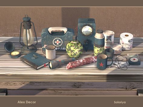 soloriya's Alex Decor Apocalypse Decor, Sims 4 Clutter, Military Decor, Sims 4 Dresses, Sims 4 Toddler, Sims4 Cc, Sims 4 Build, Sims Community, Sims 4 Cc Finds