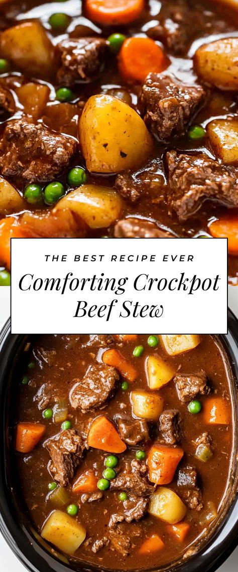 Image for Comforting Crockpot Beef Stew Crockpot Recipes Using Stew Meat, Best Crockpot Stew Recipes, Cockpit Beef Stew, Homemade Beef Stew Crockpot, Classic Beef Stew Crock Pot Recipes, Steak Stew Crockpot, Crockpot Stew Beef Recipes, Crockpot Recipes Stew Meat, Beef Stew Recipes Crockpot