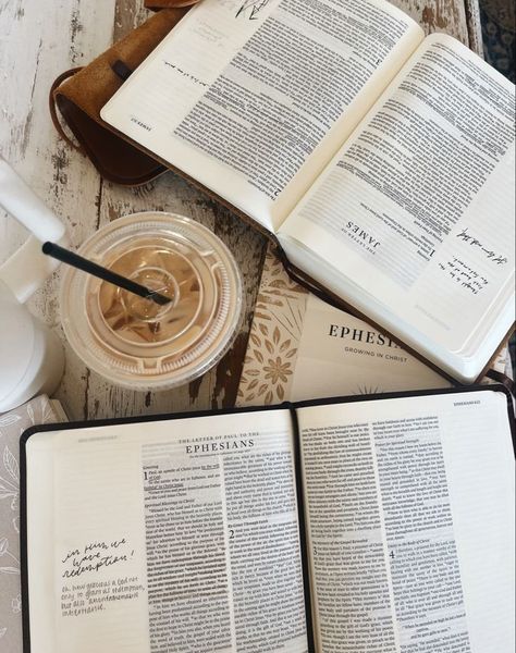 2024 Vision Board Aesthetic Pictures Bible, Vison Boards Bible, Bible Beige Aesthetic, Vision Board Ideas Bible, 2024 Vision Board Aesthetic Christian, Bible Time Aesthetic, Bible Study And Coffee, Bible Study Photography, Bible Athestic