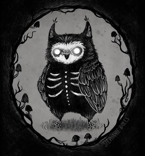 Day 18. Ominous Owl 🦉 #ominousowl #mabsdralloweenclub #mdwc23 #mdwc23d18 #owl #drawing #drawlloween #art #halloween #darkart #illustration | Instagram Gothic Owl Art, Creepy Owl Art, Screech Owl Drawing, Macabre Illustration, Owl Illustration Art, Halloween Illustration Art, Owl Drawings, Owls Art, Spirit Drawing