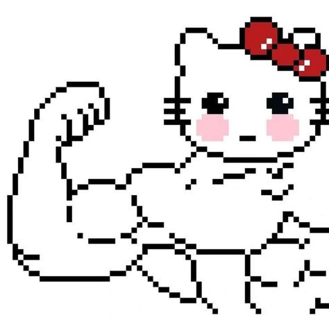 헬로키티 배경화면, Hello Kitt, Easy Pixel Art, Pixel Drawing, Hello Kit, Hello Kitty Art, Sanrio Wallpaper, Hello Kitty Pictures, Hello Kitty Plush