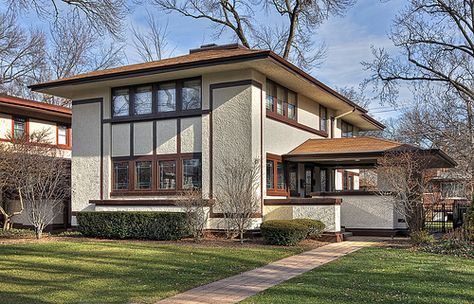 ) Erskine Hse - Van Bergen Frank Lloyd Wright Chicago, Robie House, House Van, Frank Lloyd Wright Architecture, Lost Generation, Frank Lloyd Wright Design, Frank Lloyd Wright Homes, Prairie House, Prairie School